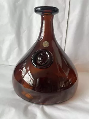 Buy 1960s Viking Amber Glass Carafe/Bottle By Ole Winther Holmegaard King Emblem • 54.99£