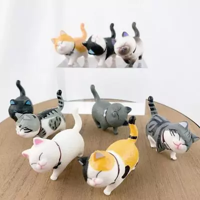 Buy Set Of 9  PVC Cats Figurines Desktop Kitten Figures Dolls Ornaments • 12.22£