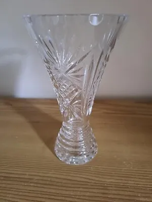 Buy Crystal Cut Glass Vase, Small Size, Elegant, Beautiful Condition • 4.35£