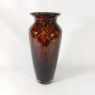 Buy Tall Glass Vase  Brown  Glass. Art Deco Davidson Style ? 30cm. • 12£