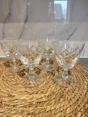 Buy 4x Vintage Edinburgh Crystal Cordial / Liqueur / Sherry Glasses • 17£