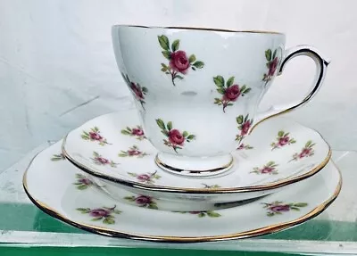 Buy Duchess Bone China Rosebud Tea Cup, Saucer & Plate Trio Vintage • 9.99£