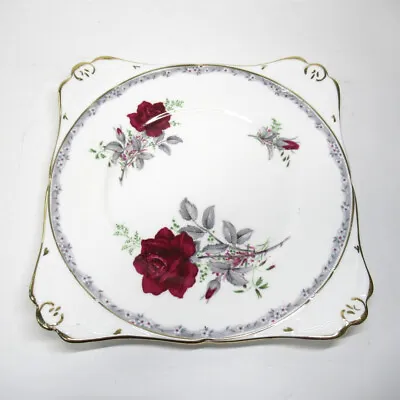 Buy Royal Stafford Roses To Remember Cake Plate Floral White Gilt Bone China 21cm • 12.60£