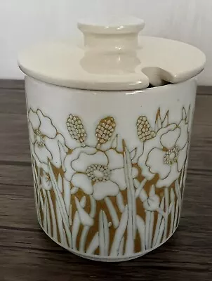 Buy Hornsea Pottery Fleur Design Jam Marmalade Pot Storage Jar & Lid • 5.50£
