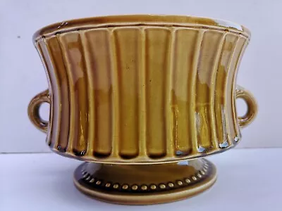 Buy XL Mid-century ARTHUR WOOD Corinth Rose Bowl/Planter Light Brown Treacle Glazed  • 39£