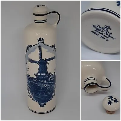 Buy Delft Blue Bottle With Stopper Made In Holland Handwerk 27DM-79/1G Pottery Cork • 19.99£
