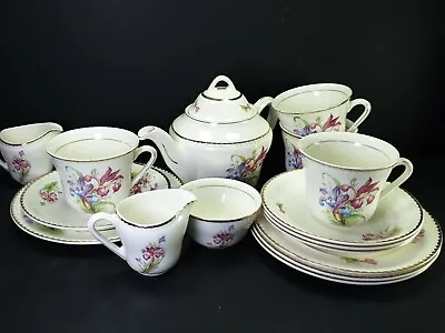 Buy Beautiful Vintage Portland Pottery Cobridge Part Tea Set Floral • 21£