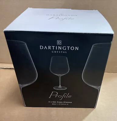 Buy Dartington Crystal 4 Gin Copa Glasses -Profile Lead Free • 18.99£