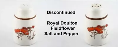 Buy VINTAGE ROYAL DOULTON LAMBETHWARE  FIELDFLOWER  - Salt & Pepper Shaker Pots.   • 15£