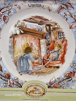 Buy Royal Doulton Brambly Hedge Four Seasons 8  Collector's Plate Winter • 19.87£