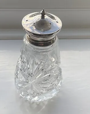 Buy Solid Silver Topped Cut Glass Sugar Shaker Birmingham 1937 E Edmonds • 75£