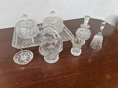 Buy Vintage Cut Glass Glassware - Pots - Jars - Trays + Other • 14.99£