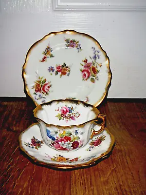 Buy Exquisite Hammersley Bone China Trio ~ Lady Patricia ~ Tea Cup Saucer & Plate • 35£