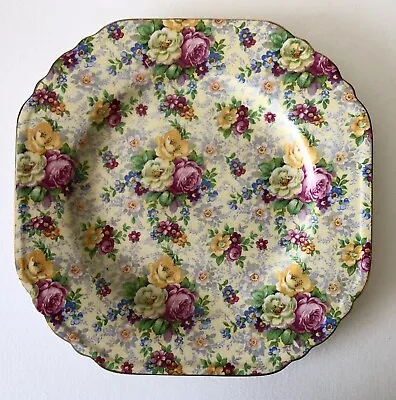 Buy VINTAGE 1930s LORD NELSON ROSE TIME Chintz 7 1/2” SALAD DESSERT PLATE • 24.12£
