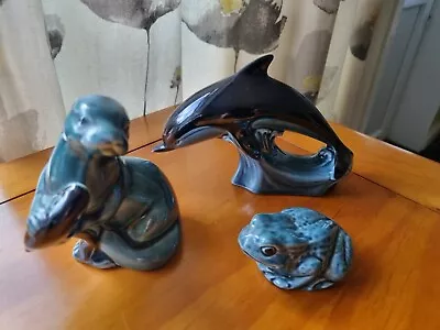Buy Vintage Poole Pottery, Otter With Fish, Frog & Dolphin. • 15£