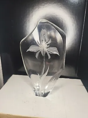 Buy MALERAS: MATS JONASSON: 5 1/4 Inches Tall Tulips ClearCrystal, Signed  • 47.40£