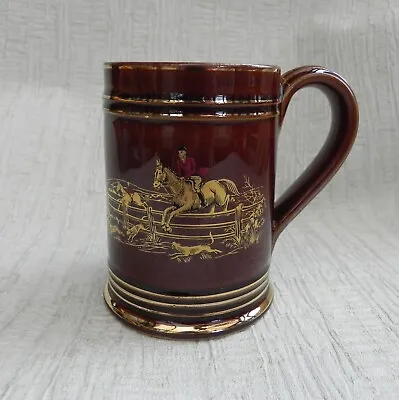 Buy Vintage Denby Stoneware Pint Tankard Mug Brown Horse & Hound Scene England • 3.99£