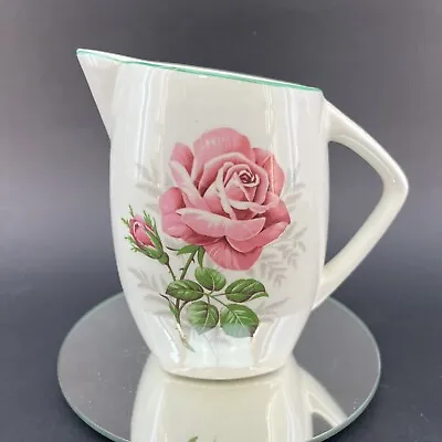 Buy Lord Nelson English Pottery Red Rose White Vintage 5” Cruet Pitcher Jug UK • 14.46£