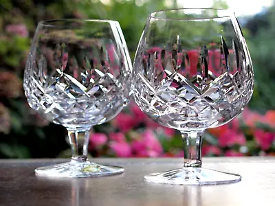 Buy Waterford Crystal Lismore Brandy Balloon Glasses Set Of 2 Vintage Mint Signed • 89£