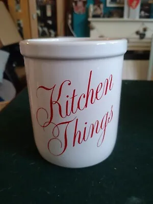 Buy T G Green Cornishware ‘Kitchen Things’ Utensil Jar • 20£