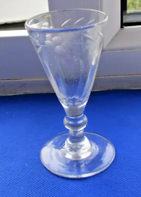 Buy Superb Example Of A Hand Blown And Engraved Georgian Wine Glass C1790 • 10£