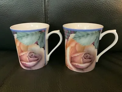 Buy Queens By Churchill Fine Bone China 'Velvet Flowers' Pattern Cups / Mugs Roses • 14.99£