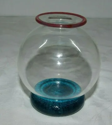 Buy Art Glass Vase Phoenix Hot Glass Studio Handmade Signed • 25£