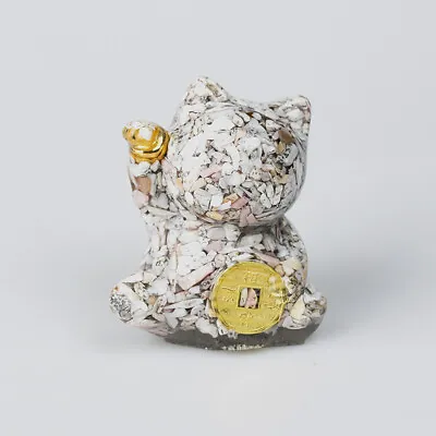 Buy Crystal Lucky Cat Figurine Maneki Neko Money Cats Fortune Statue Home Ornament • 8.39£