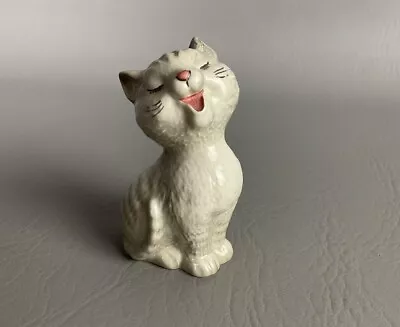 Buy Beswick Laughing Cat #2101 England Gray Porcelain Figurine 2101 Vintage Marked • 20.87£