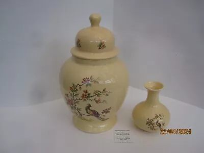 Buy PRINKNASH POTTERY URN With LID AND MATCHING SMALL VASE • 28£