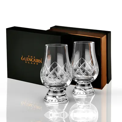 Buy The Glencairn Official Cut Crystal Whisky Glass - Set Of 2 (Presentation Box) • 54.95£