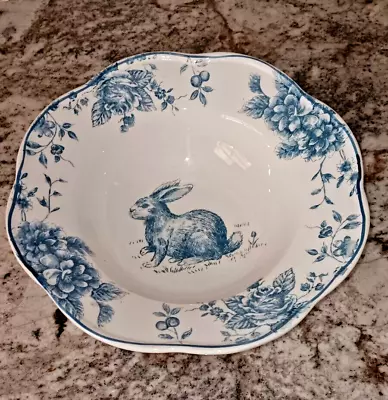 Buy Blue White Toile 10  Rabbit Serving Bowl By Maxcera • 42.63£