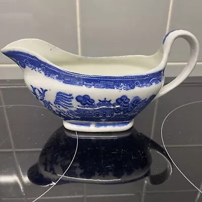 Buy Vintage Adderley Ware  'Old Willow'  Blue & White Pattern China Gravy Boat • 7£