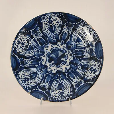 Buy 18th Century Delft Dish Lampetkan Dutch Delftware Blue White Cabinet Plate • 1,535.74£