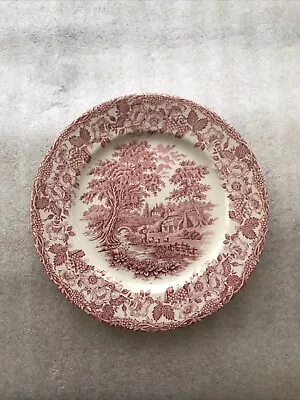 Buy English Vintage Ironstone Tableware  Pink White Plate Antique Kitchen • 9£