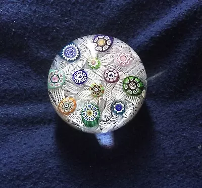 Buy Vintage 1974 Perthshire Pp12 Silhouettes Millefiori Glass Paperweight +label • 145£