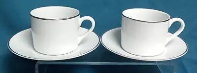 Buy Royal Worcester Classic Platinum 2 X Tea Cup An Saucers • 14.95£