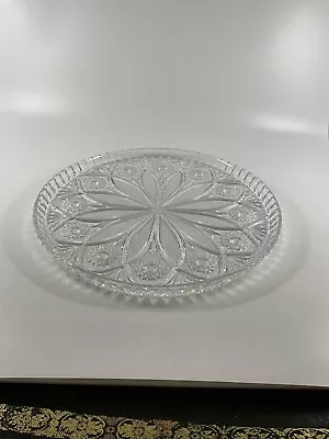 Buy Stunning Cut Crystal Cake Plate 29.5 Cm Dia Sh46 • 12.99£