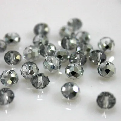 Buy Rondelle Round Czech Crystal Glass Faceted Beads 2x3, 3x4,4x6, 6x8mm Jewellery  • 3.49£
