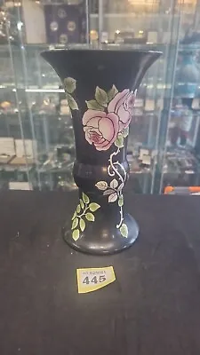 Buy Grimwades Rubian Art Ware Black Floral Vase Vintage Stoke Trent Pottery Flowers • 24.29£