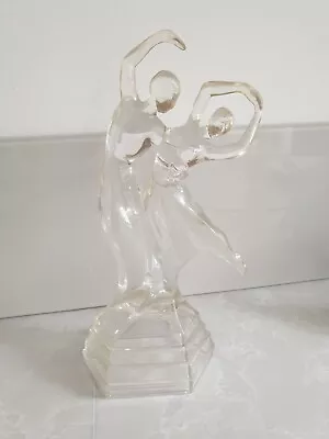 Buy RCR Royal Crystal Rock Ballet Dancers Glass Ornament Vintage 27cm Art Deco Style • 9.99£