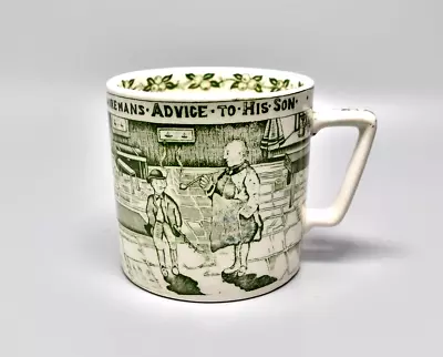 Buy Vintage Crown Devon Large Green Yorkshire Mug • 17.99£