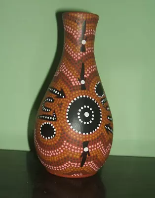 Buy Australian Dreamtime Creations Vase- Hand Painted Original Aborigional Paintings • 14.99£