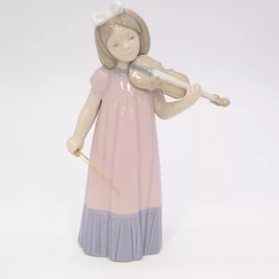 Buy Nao By Lladro 1034 Girl With Violin Figure Porcelain Ornament  • 12.50£