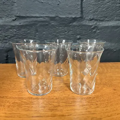 Buy Vintage Set Of 5 1970’s Water Drinking Glasses B75 • 24.99£