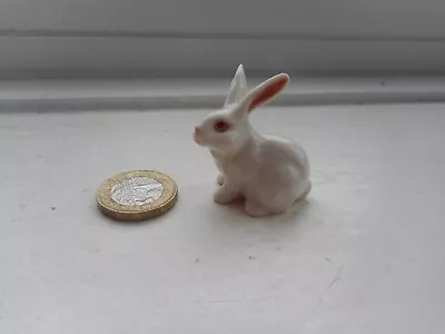 Buy Rabbit - Pottery  Beautiful Miniature - Detailed Head Up, Ears Up White Rabbit • 4.60£