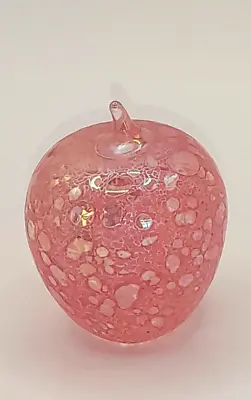 Buy Heron Glass Pink Hand Crafted Apple - 6cm - Hand Made In Cumbria - With Gift Box • 25£