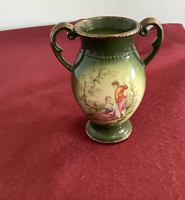 Buy Oldcourt Ware Porcelain Vase 1950s Gold Gilded Handled English Vintage E1 • 9.50£