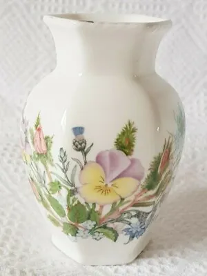 Buy AYNSLEY ~ Wild Tudor ~ Small Vase ~ Fine Bone China ~ Wild Flowers ~ 9cm Tall • 6.99£