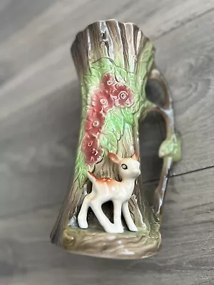 Buy Vintage Withernsea Eastgate Pottery Fauna Deer Flower Vase - # 29 • 10£